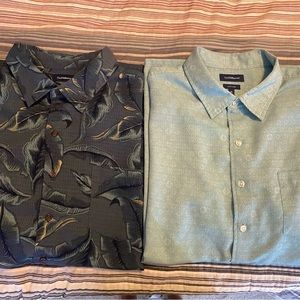 (2 NWOT) Croft & Barrow® Easy-Care Button-Down Collar Short Sleeve Shirt